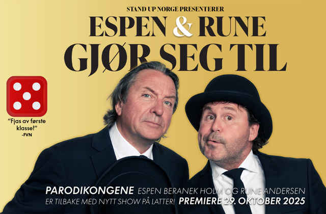 Link til Espen & Rune hotellpakke med billetter