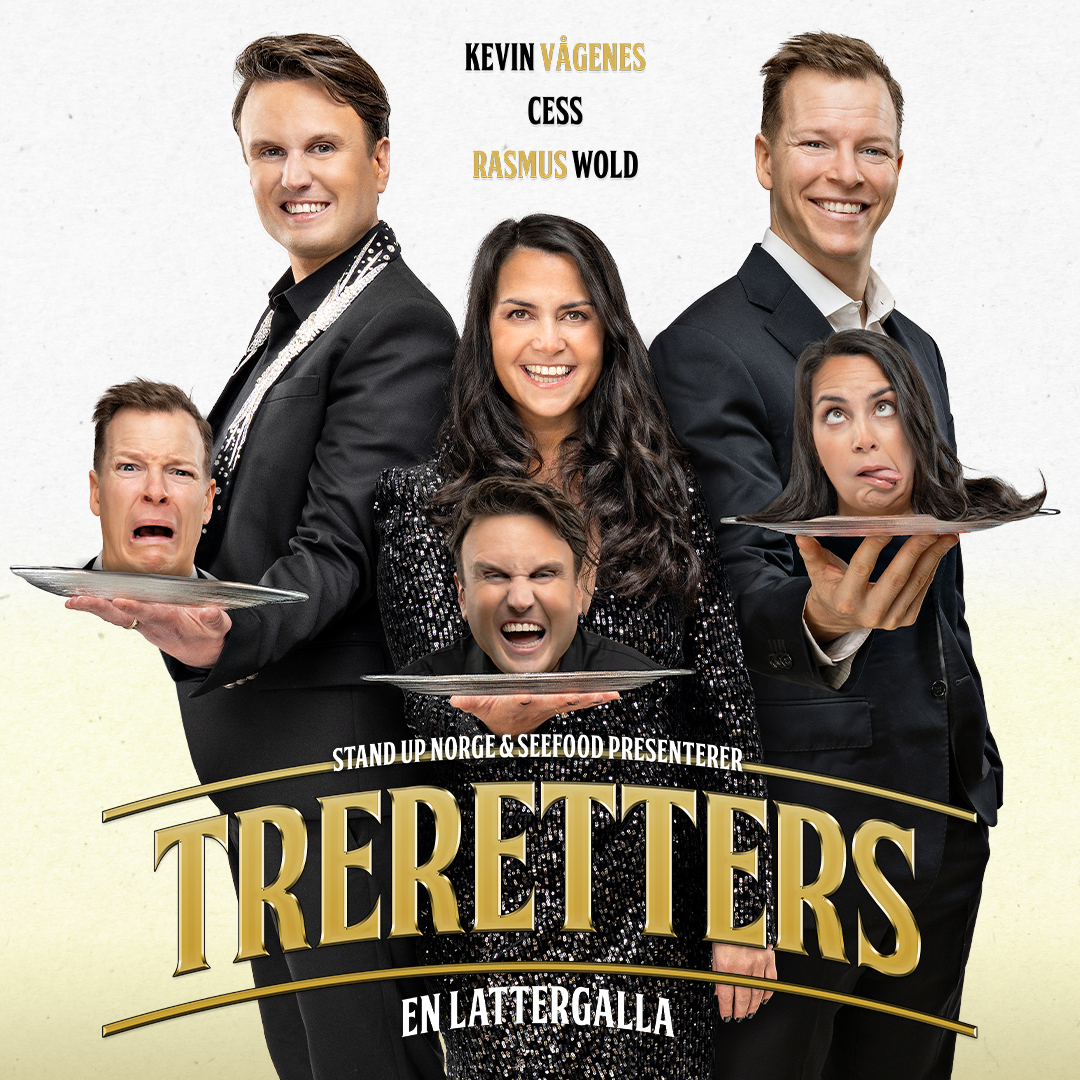 Link til Treretters med Kevin Vågenes, Cess og Rasmus Wold - hotellpakke med billetter
