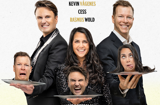 Promobilde for Treretters med Kevin Vågenes, Cess og Rasmus Wold - hotellpakke med billetter