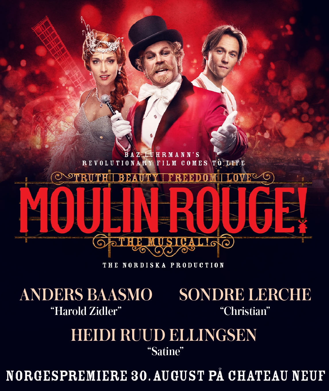 Link til Moulin Rouge The Musical Chateau Neuf  hotellpakke med billetter