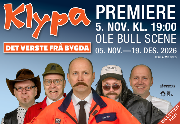 Link til Klypa - Det verste frå Bygda! Hotellpakke med billetter