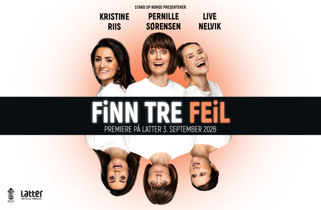 Promobilde for Pernille Sørensen, Live Nelvik og Kristine Riis! Hotellpakke med billetter i Oslo!